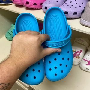 Brand new blue crocs